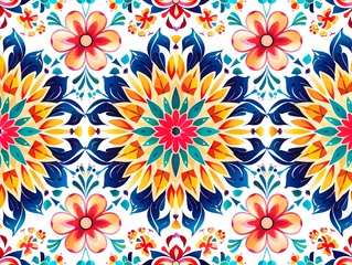 Papier Peint photo Lavable Style bohème art pattern seamless design for background, wallpaper, flower, fabric, carpet, mandalas, clothing, wrapping, sarong, tablecloth, shape, geometric pattern, ethnic pattern, traditional. illustration