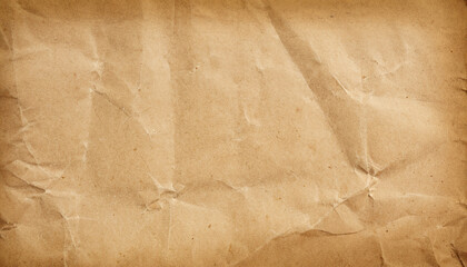 Old crumpled brown paper texture for your artwork or postcard