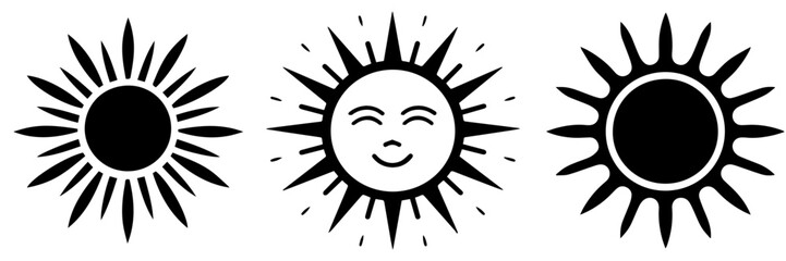 black and white background with sun