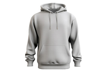 A white hooded sweatshirt featuring a raised hoodie, creating a cozy and casual look. The sweatshirt appears clean and well maintained with a central drawstring. On PNG Transparent Clear Background.
