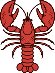 Lobster illustration artificial intelligence generation.