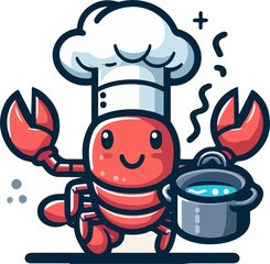 Lobster illustration artificial intelligence generation.