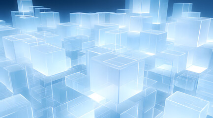 multiple lighting translucent cube background