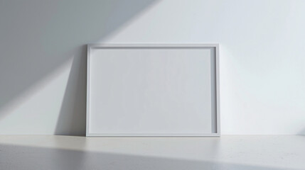 Empty frame mockup isolated on white background