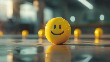Contemporary connected business office Work contemporary with emoji images of success Create fun ideas and inspiration