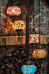 Beautiful Traditional Arabian Turkish ceiling lamps and light bulb decorations for interior home and living interior architecture.