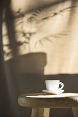 Background with shadows shining through a window with sunlight streaming in.