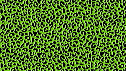 Leopard skin fur texture green background	
