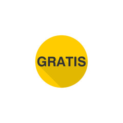  Gratis icon isolated on transparent background