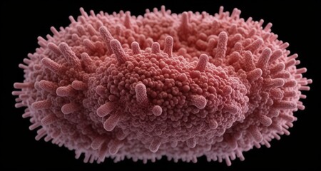  3D rendering of a coral-like structure, possibly a model of a coral reef or a scientific illustration