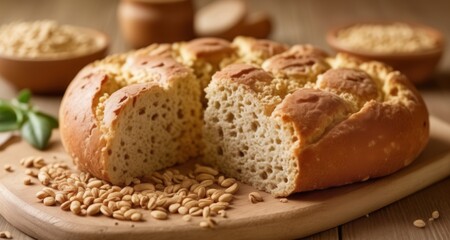 Baked to Perfection - A Close-Up of a Freshly Baked Loaf