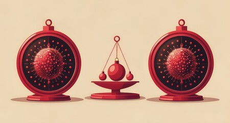  Elegant red clocks with intricate details