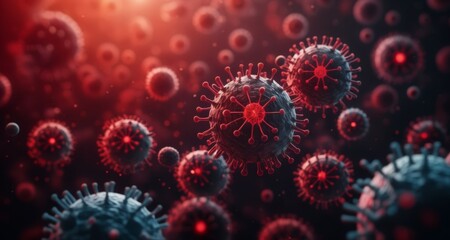  Infection - A microscopic view of a virus outbreak