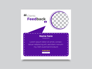 Modern Testimonial or client review template