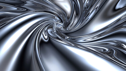 Abstract metallic chrome background with some smooth lines.