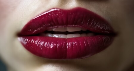 Obraz premium Luscious lips, ready to pucker up!