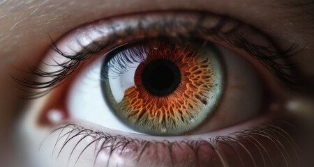 Intense gaze of a human eye with striking iris patterns