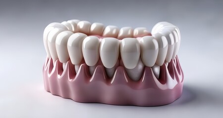  A surreal sculpture of a mouth with teeth, evoking a sense of the uncanny