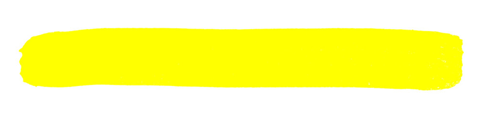 Pinselstrich mit gelber Farbe als Markierung oder Hintergrund