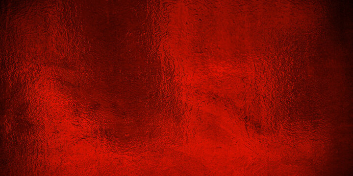 Hintergrund Banner: Gl&auml;nzende rote Metalltextur - Reflektierende Folie
