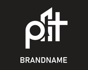 Obraz premium Letter pt logo design template