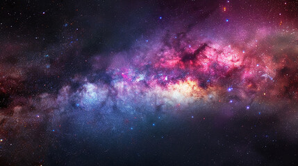 The brightly colored Milky Way is perfect for backgrounds and wallpapers. Ai generate.