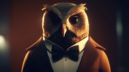 owl in tuxedo