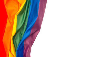 Part of the rainbow flag or LGBTQ flag is on a transparent background.
