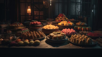 cupcakes in a restaurant