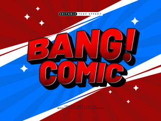 comic editable text effect with bang comic text
