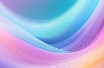 Obraz premium Abstract pastel blurred motion background with smooth, fluid lines in shades of blue, pink and yellow, conveying a sense of calm movement