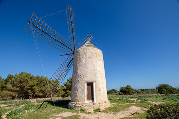 Fototapeta na wymiar Molí Vell de La Mola, Formentera, Pitiusas Islands, Balearic Community, Spain