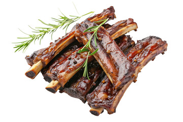 Juicy Rib Delight on Transparent Background, PNG