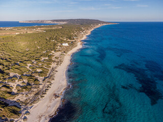 Migjorn beach, Formentera, Pitiusas Islands, Balearic Community, Spain
