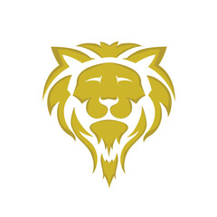 Vector lion king head logo design 