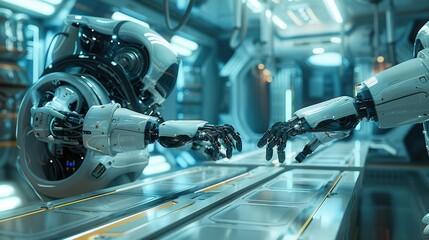 Future precision surgical robot and remote control hospital equipment. Generative AI.