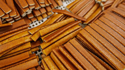 Closeup view of chocolate candy.