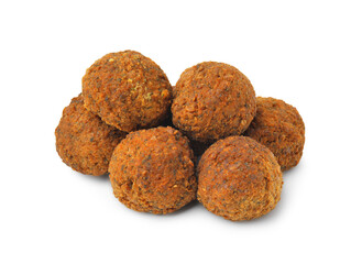 Delicious fried falafel balls isolated on white
