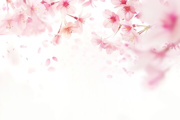 春の桜の舞う　背景イラスト素材