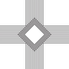 Rhombus with lines. Simple icon on white background