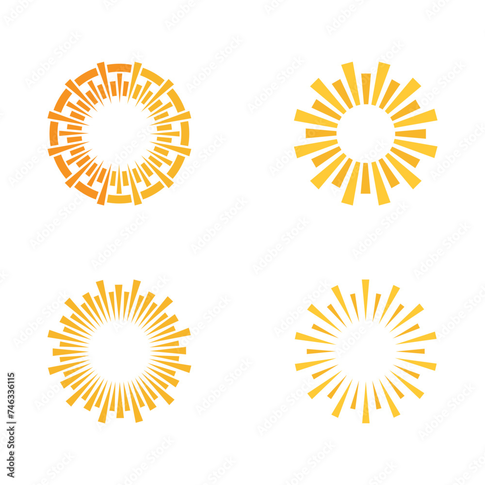 Wall mural circle logo template. circular icon design