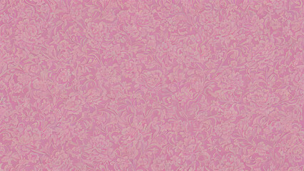 Fototapeta premium vintage-view-wallpaper-blossoming-flowers-dominate-the-scene-ornate-petals-with-swirls-and-filigre