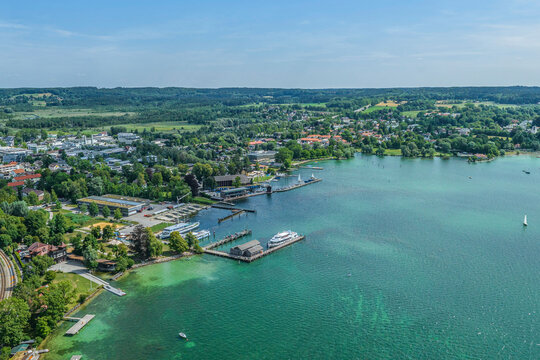 Ausblick auf den Ausflugs- und Erholungsort Starnberg in Oberbayern 