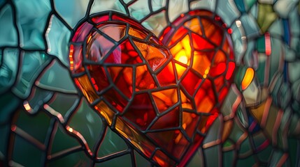 heart stained glass