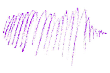 purple pencil strokes isolated on transparent background