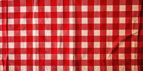 Picnic Table Cloth Background, Gingham Tablecloth, Napkin Cover for Design Montage, Red Tablecloth