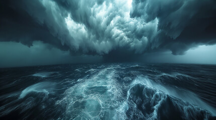 Baltic sea in stormy day. - obrazy, fototapety, plakaty