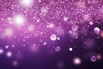 Purple Glitter Background, Violet Sparkle Banner, Shiny Glittering Dust Pattern, Luxury Purple Mockup