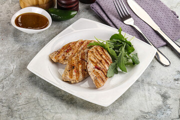 Grilled turkey breast fillet steak
