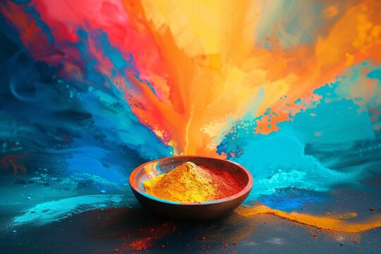 Abstract background for festival of colors (Holi), or other spring or color related awareness day. 